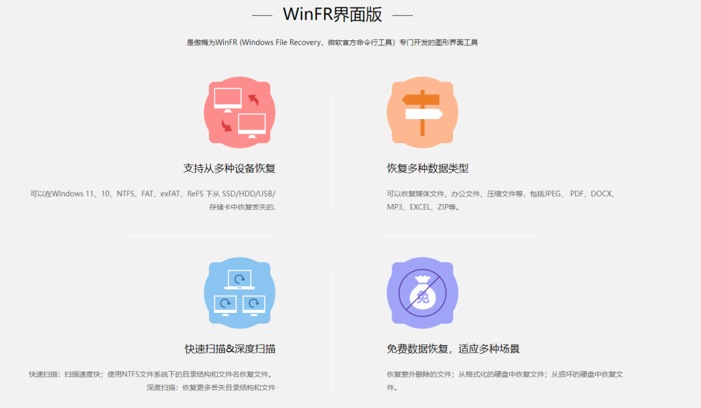 WinFR界面版微軟官方Windows文件恢復工具